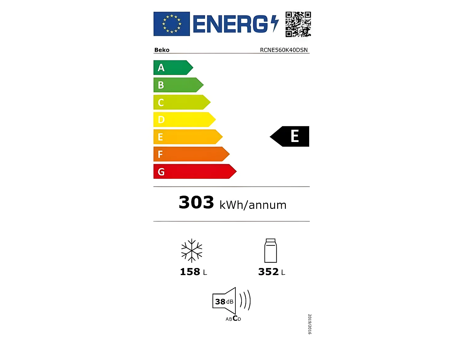 Réfrigérateurs combinés 497L Froid Ventilé BEKO 76cm E, BEK8690842378300