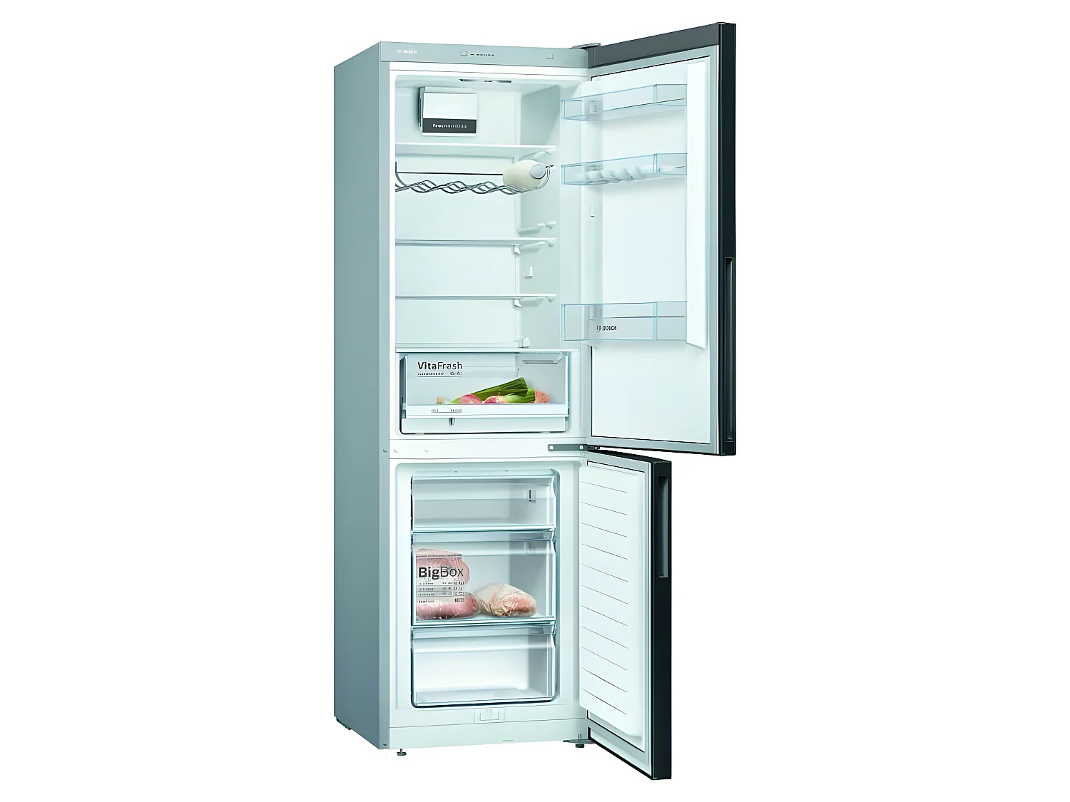 Réfrigérateurs combinés 214L Froid Brassé BOSCH 60cm E, KGV36VBEAS