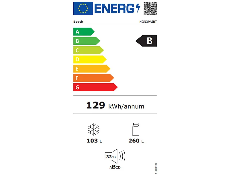 Réfrigérateurs combinés BOSCH, KGN39AIBT