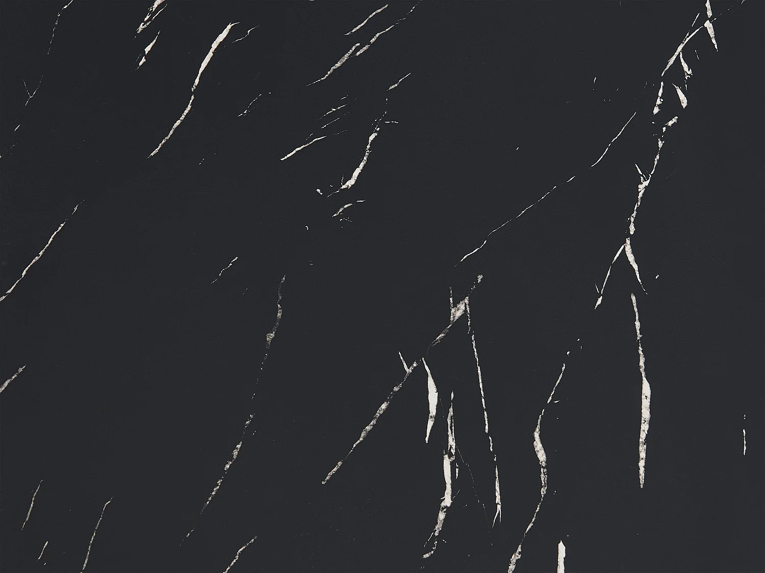 Mesa de jantar extensível 2 a 12 lugares em MDF e aço, efeito mármore preto e dourado - FIRELA