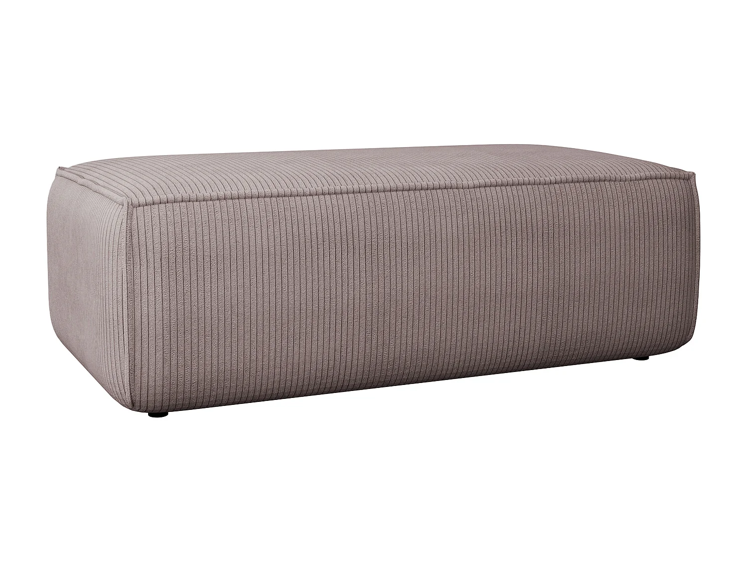 Pouf en velours côtelé mauve AMELIA