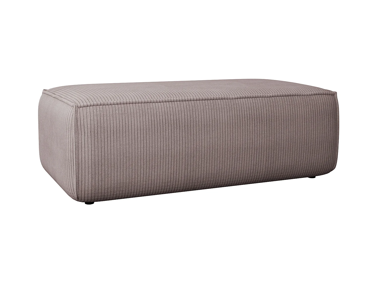 Poef van lichtpaars ribfluweel AMELIA