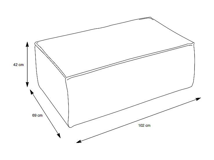 Pouf in Velluto a coste Antracite - AMELIA