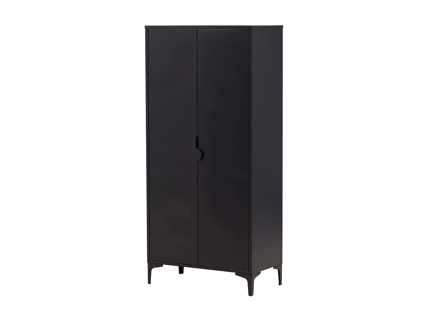 Armoire Design 2 Portes "Piring" 85cm Noir