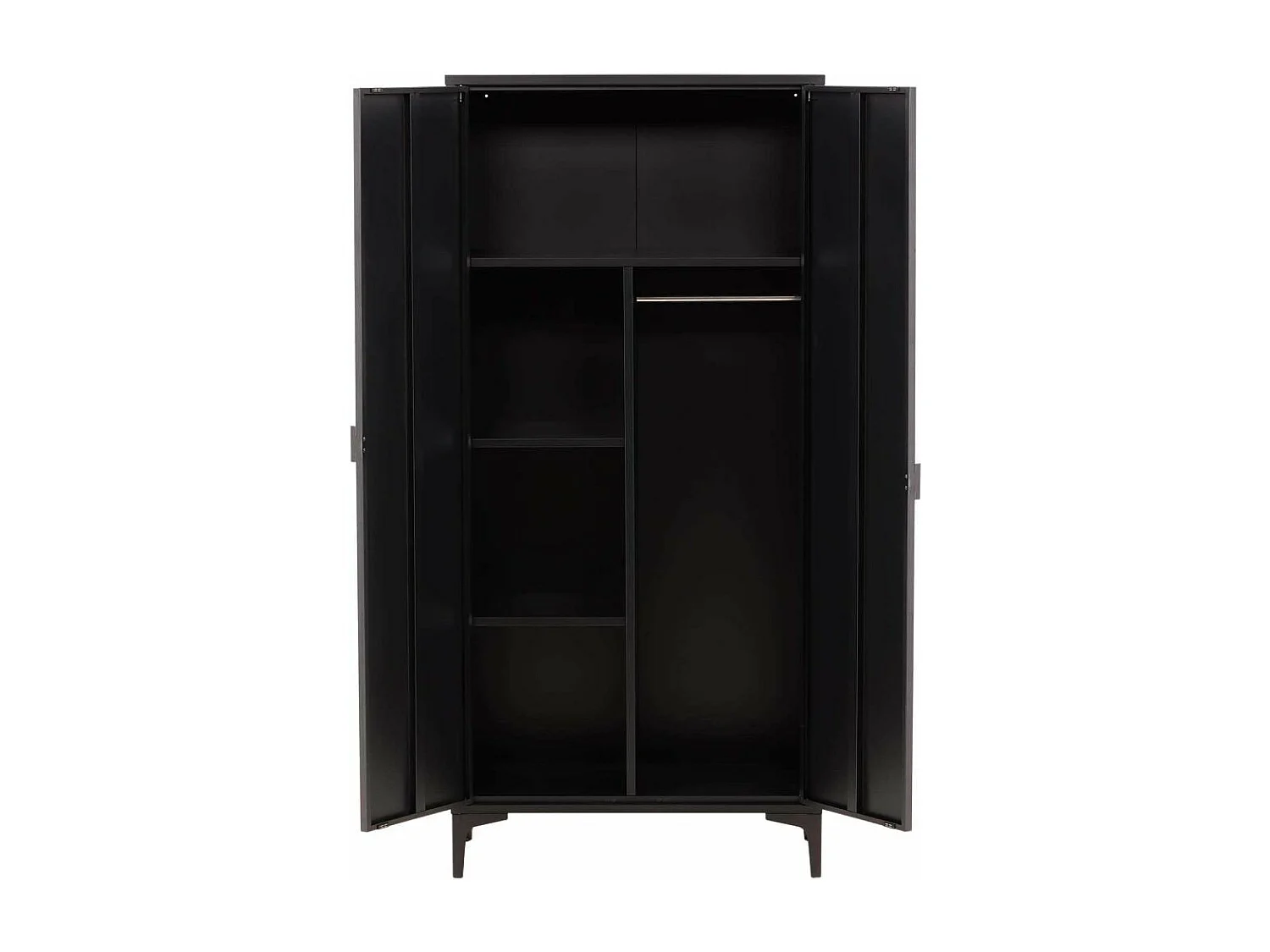 Armoire Design 2 Portes "Piring" 85cm Noir