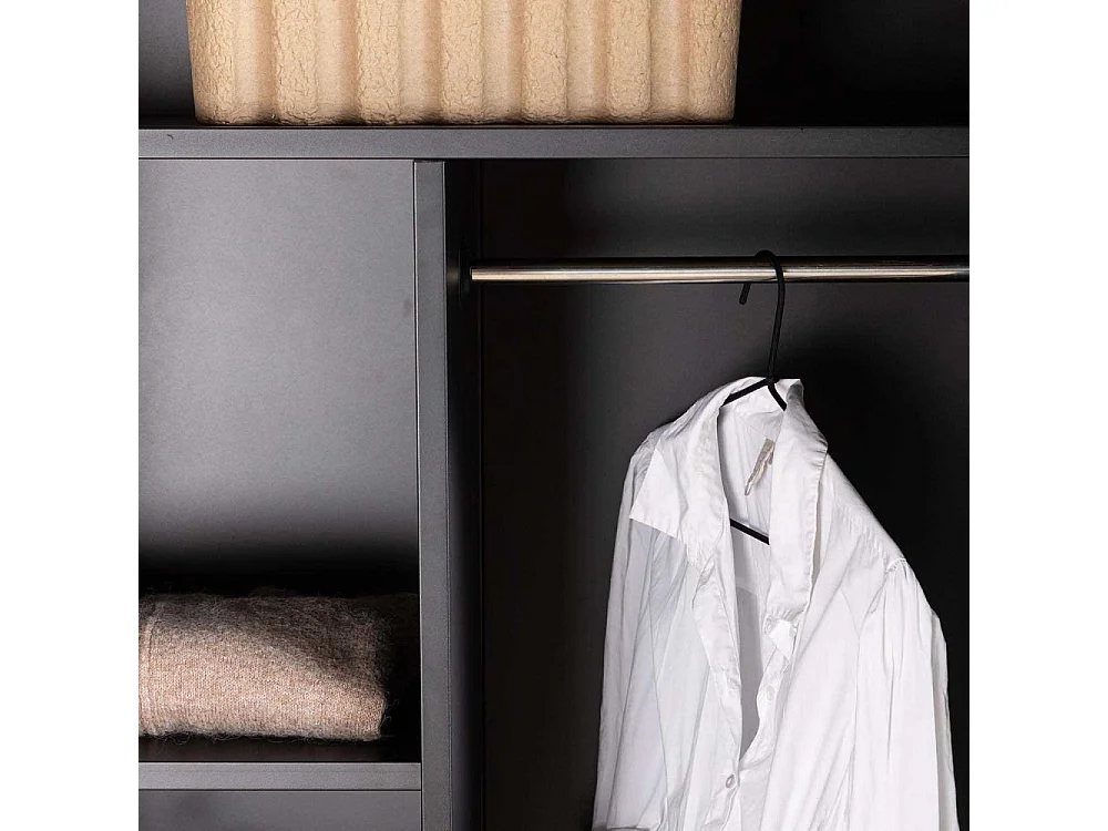 Armoire Design 2 Portes "Piring" 85cm Noir