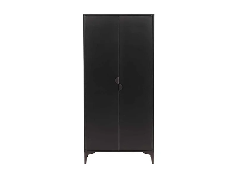 Armoire Design 2 Portes "Piring" 85cm Noir