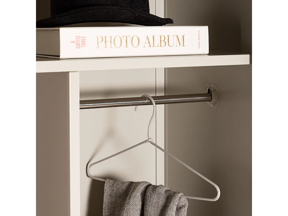 Armoire Design 2 Portes "Piring" 85cm Beige