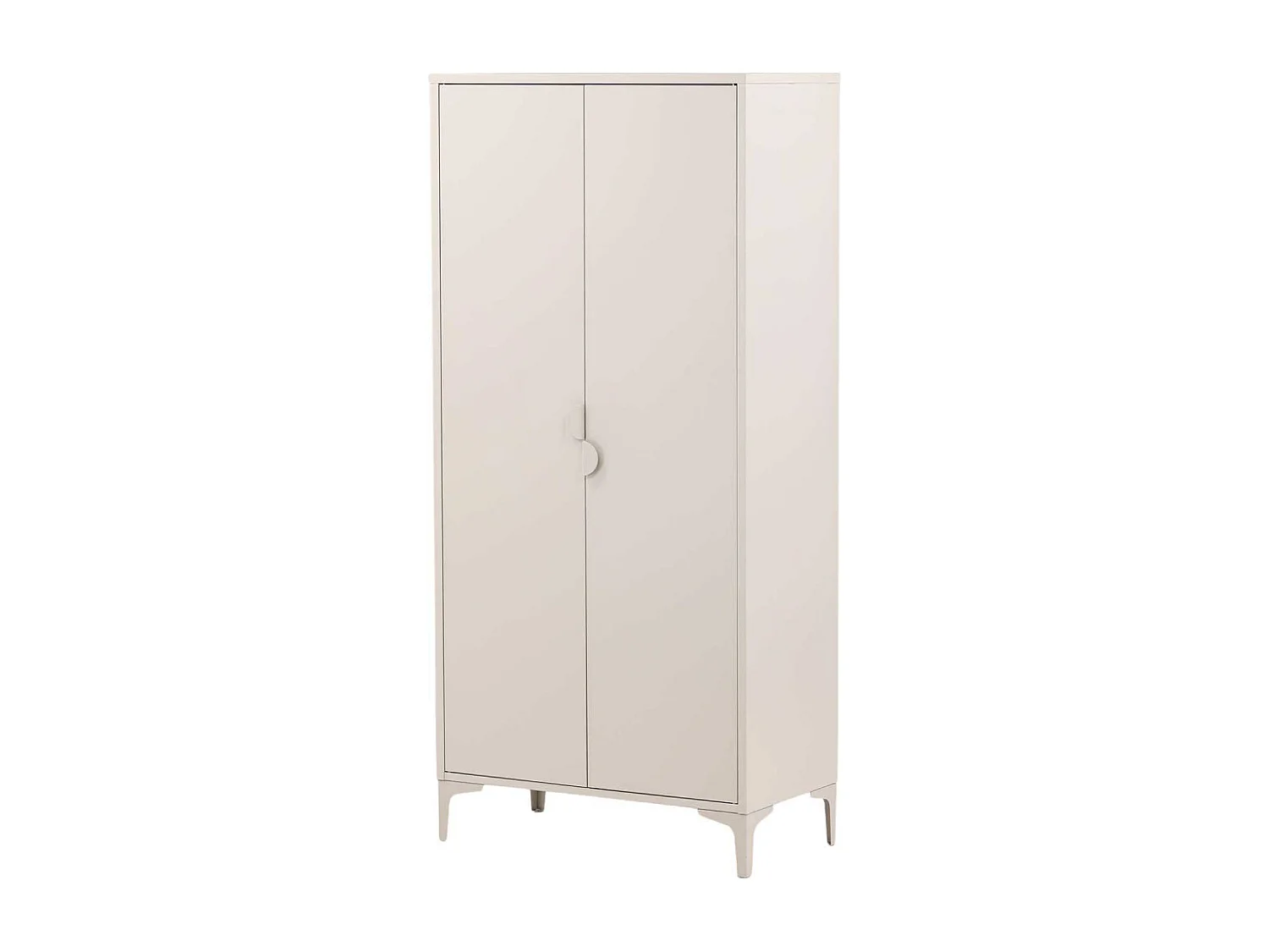 Armoire Design 2 Portes "Piring" 85cm Beige