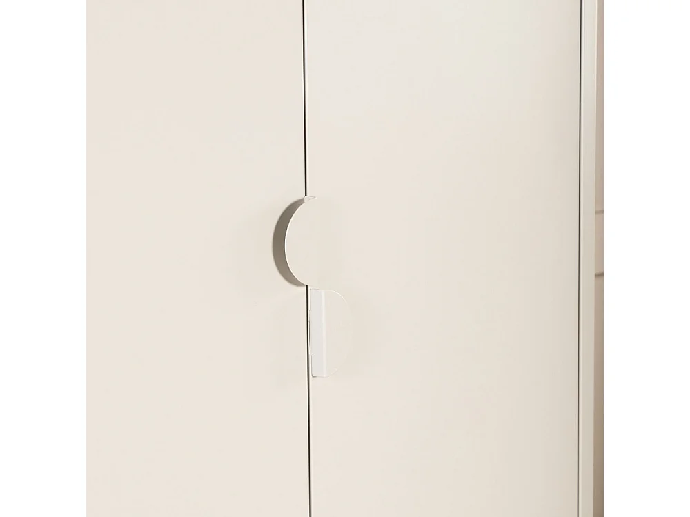 Armoire Design 2 Portes "Piring" 85cm Beige