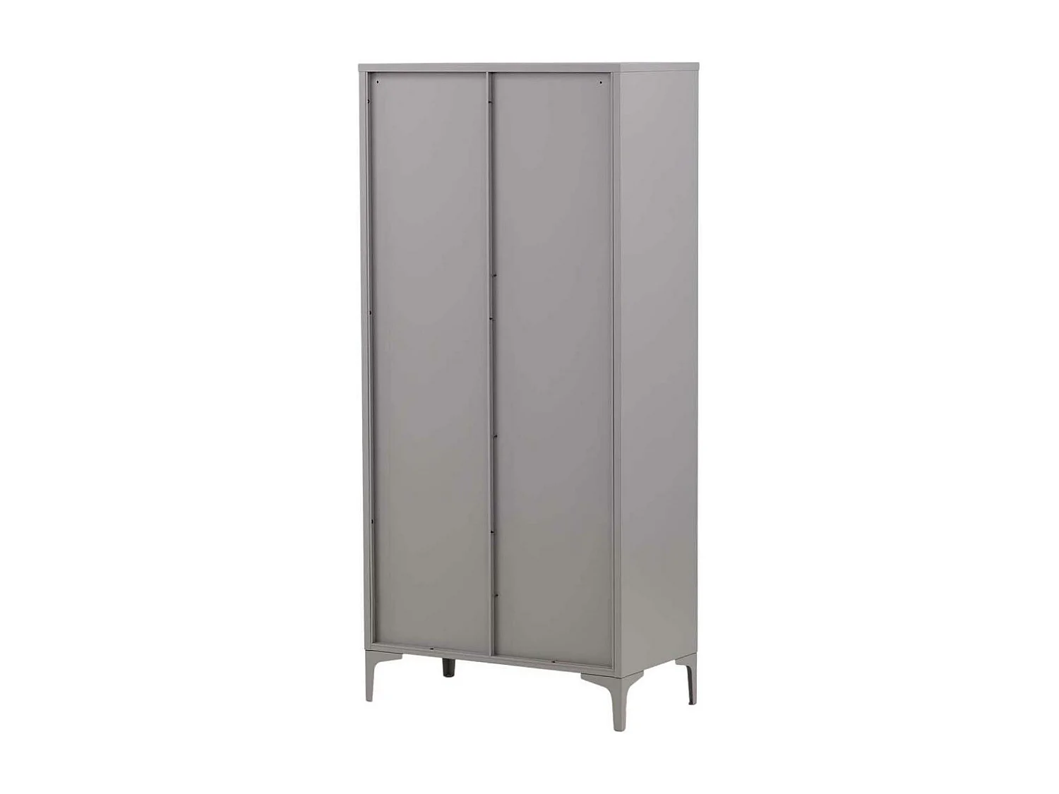Armoire Design 2 Portes "Piring" 85cm Gris Clair