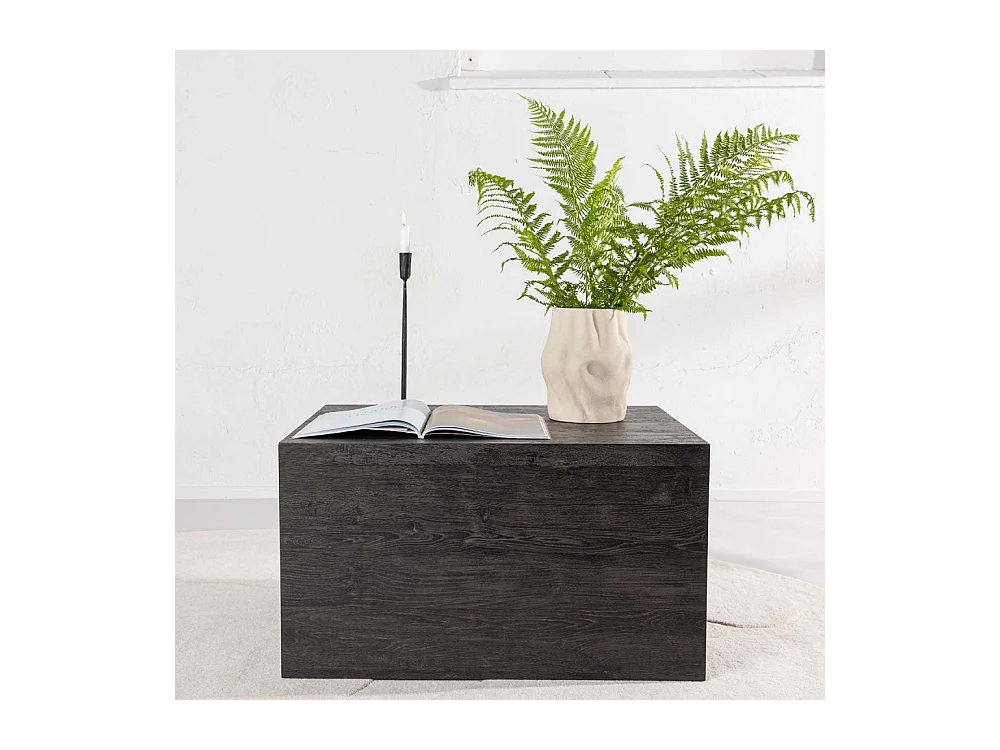 Table Basse "York" 80cm Marron Foncé