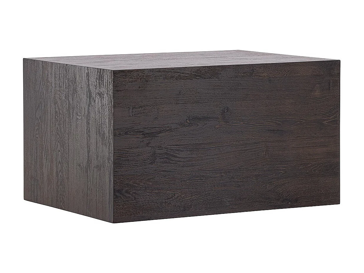 Table Basse "York" 80cm Marron Foncé