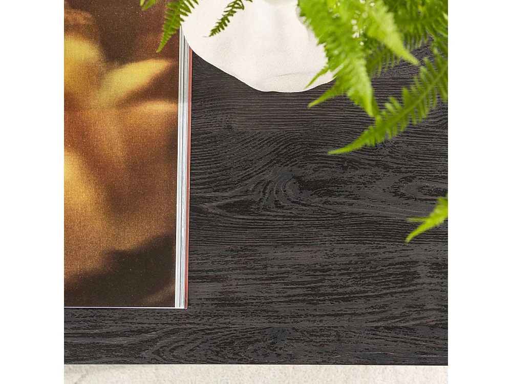 Table Basse "York" 80cm Marron Foncé