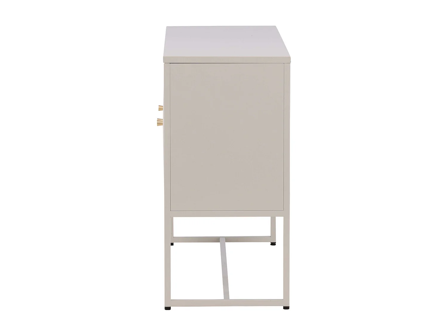 Bahut 3 Portes en Métal "Malla" 120cm Beige