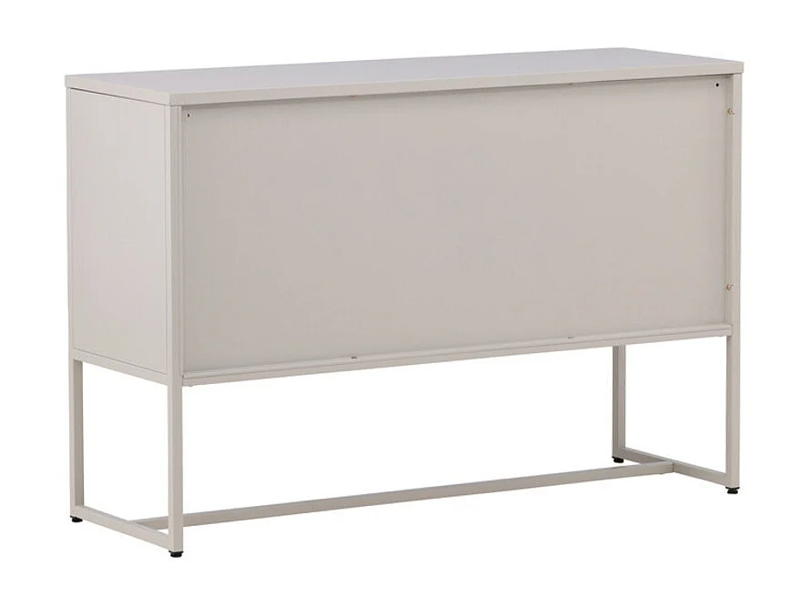 Bahut 3 Portes en Métal "Malla" 120cm Beige