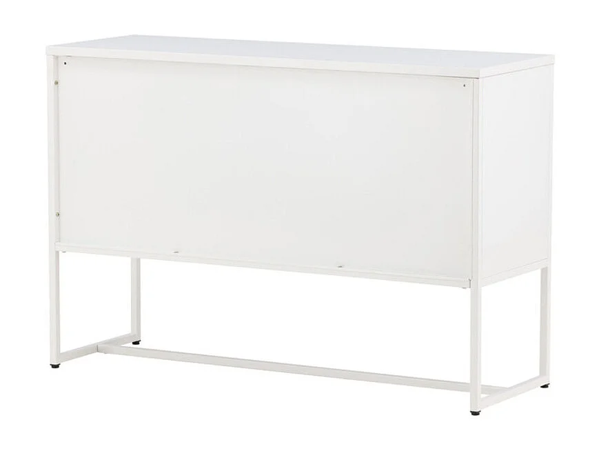 Bahut 3 Portes en Métal "Malla" 120cm Blanc