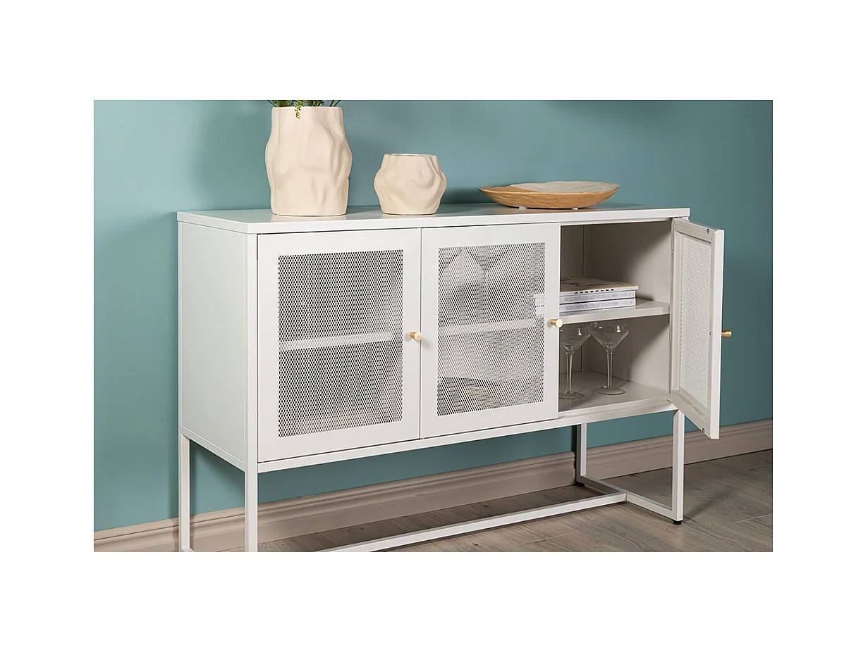 Malla Sideboard 3 Türen weiß.