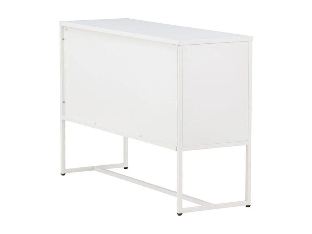 Bahut 3 Portes en Métal "Malla" 120cm Blanc