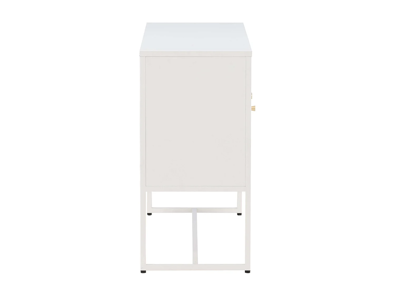 Bahut 3 Portes en Métal "Malla" 120cm Gris Clair