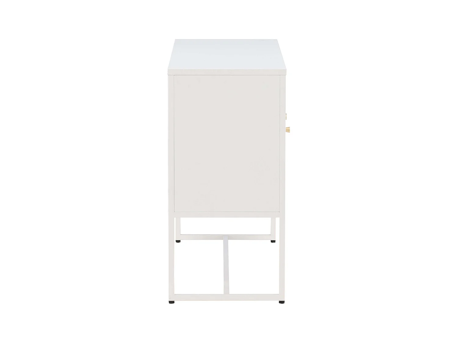 Bahut 3 Portes en Métal "Malla" 120cm Gris Clair