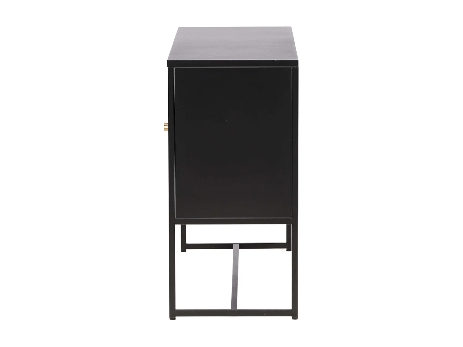 Bahut 3 Portes en Métal "Malla" 120cm Noir