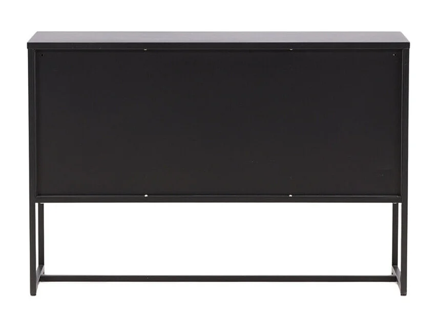 Bahut 3 Portes en Métal "Malla" 120cm Noir