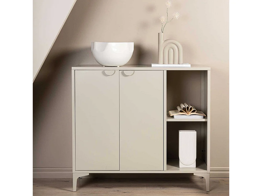 Credenza Piring 2 ante 1 ripiano beige.
