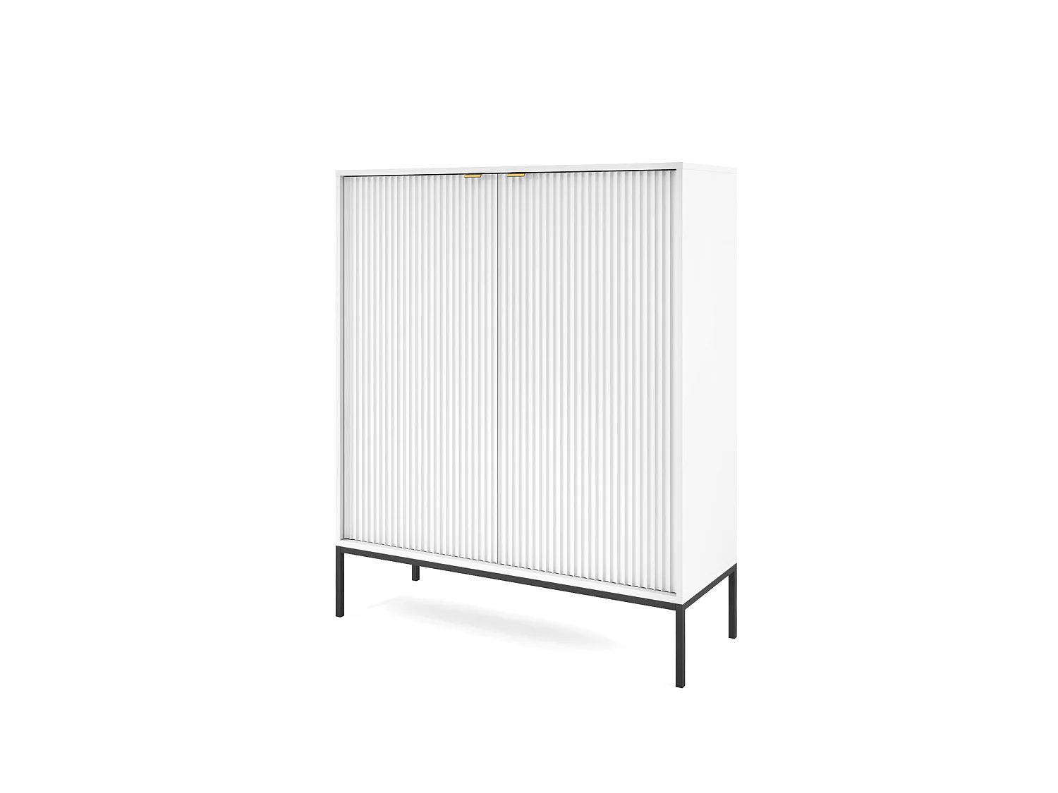 Commode NOVA SANDS K104 Buffet avec 2 portes blanc mat