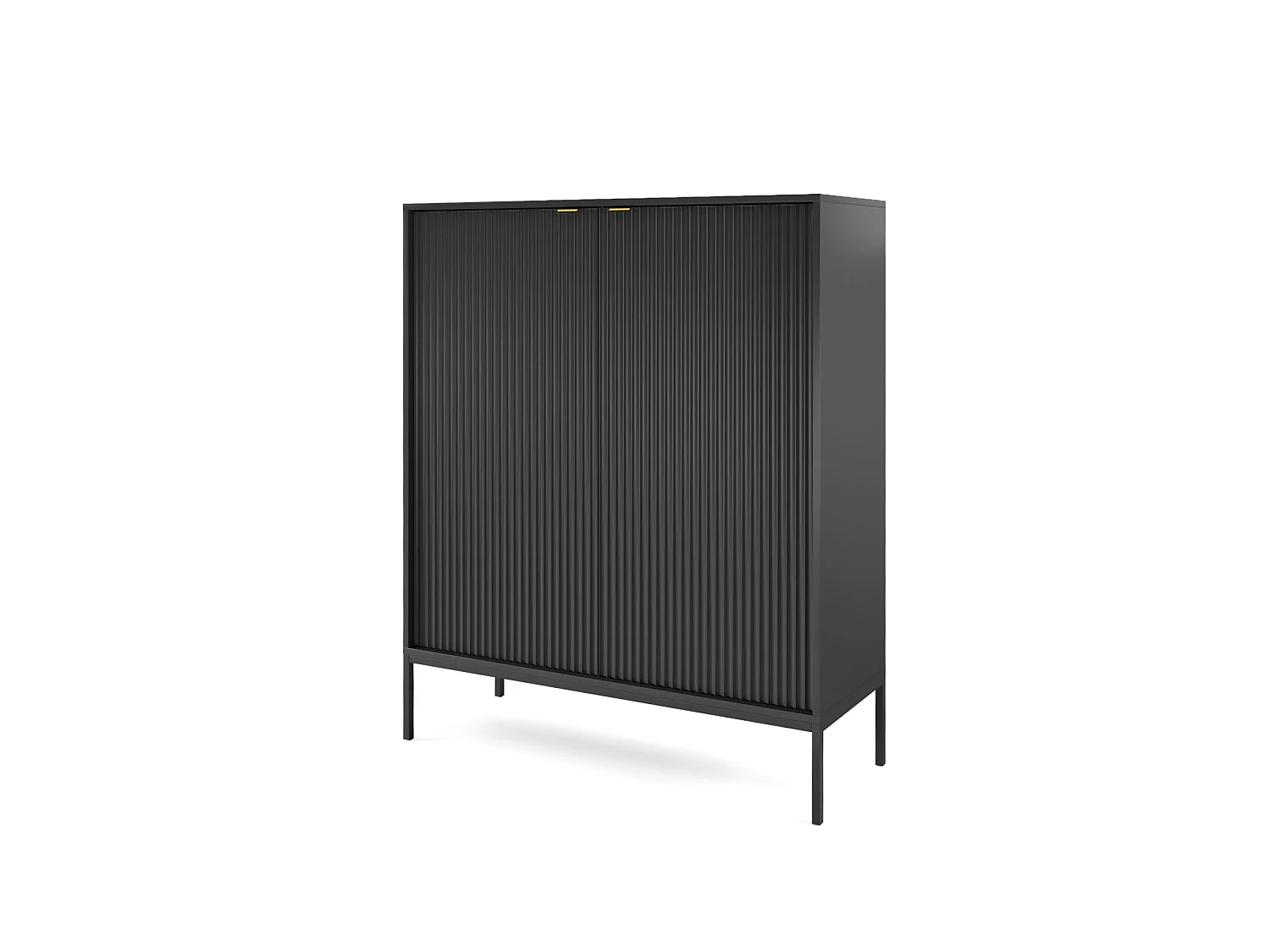Commode NOVA SANDS K104 Buffet avec 2 portes noir mat