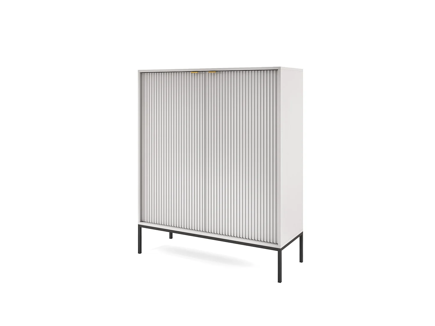 Commode NOVA SANDS K104 Buffet avec 2 portes gris mat