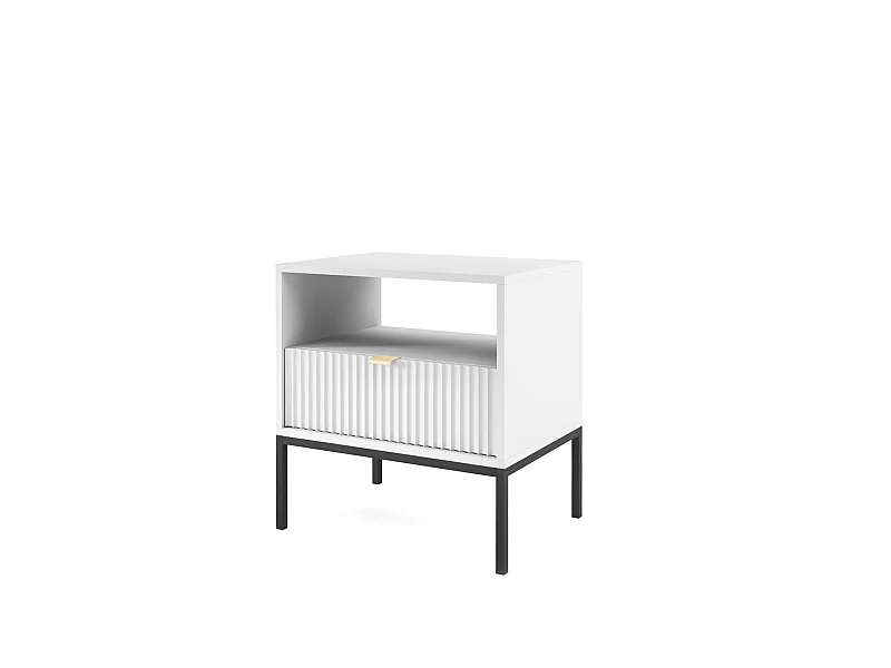 Mesita de noche NOVA SANDS S54 blanco mate