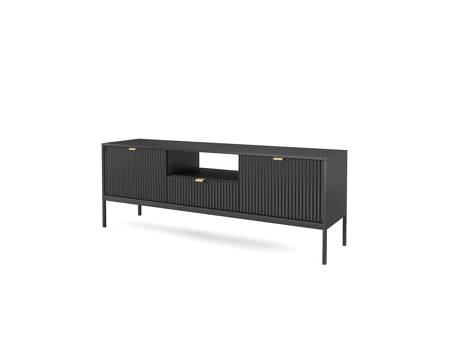 Meuble TV NOVA SANDS RTV154 commode 154 cm noir mat