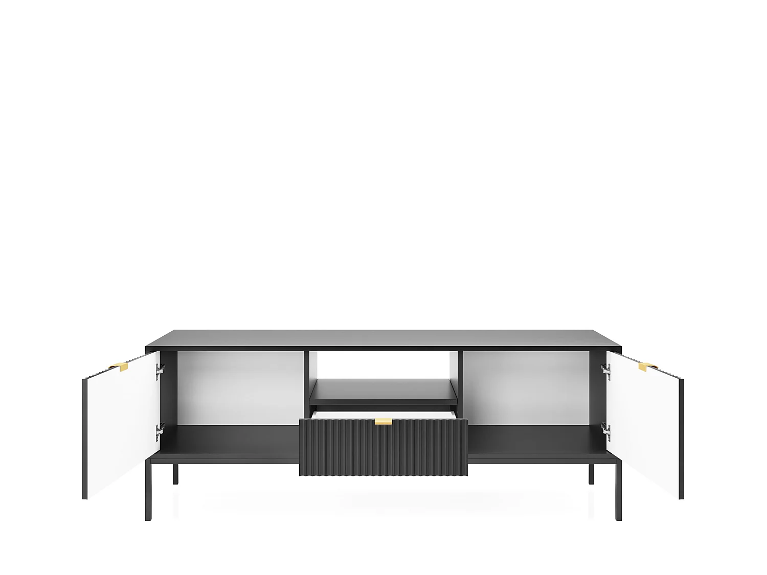 Meuble TV NOVA SANDS RTV154 commode 154 cm noir mat