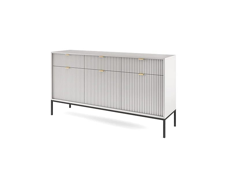 Comò NOVA SANDS KSZ154 con 3 cassetti grigio opaco