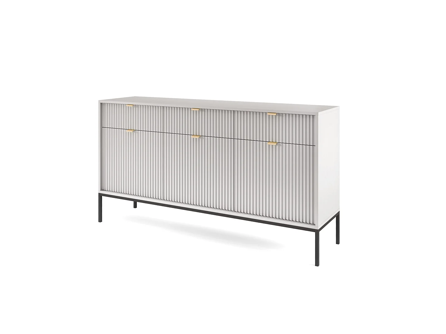 Comò NOVA SANDS KSZ154 con 3 cassetti grigio opaco