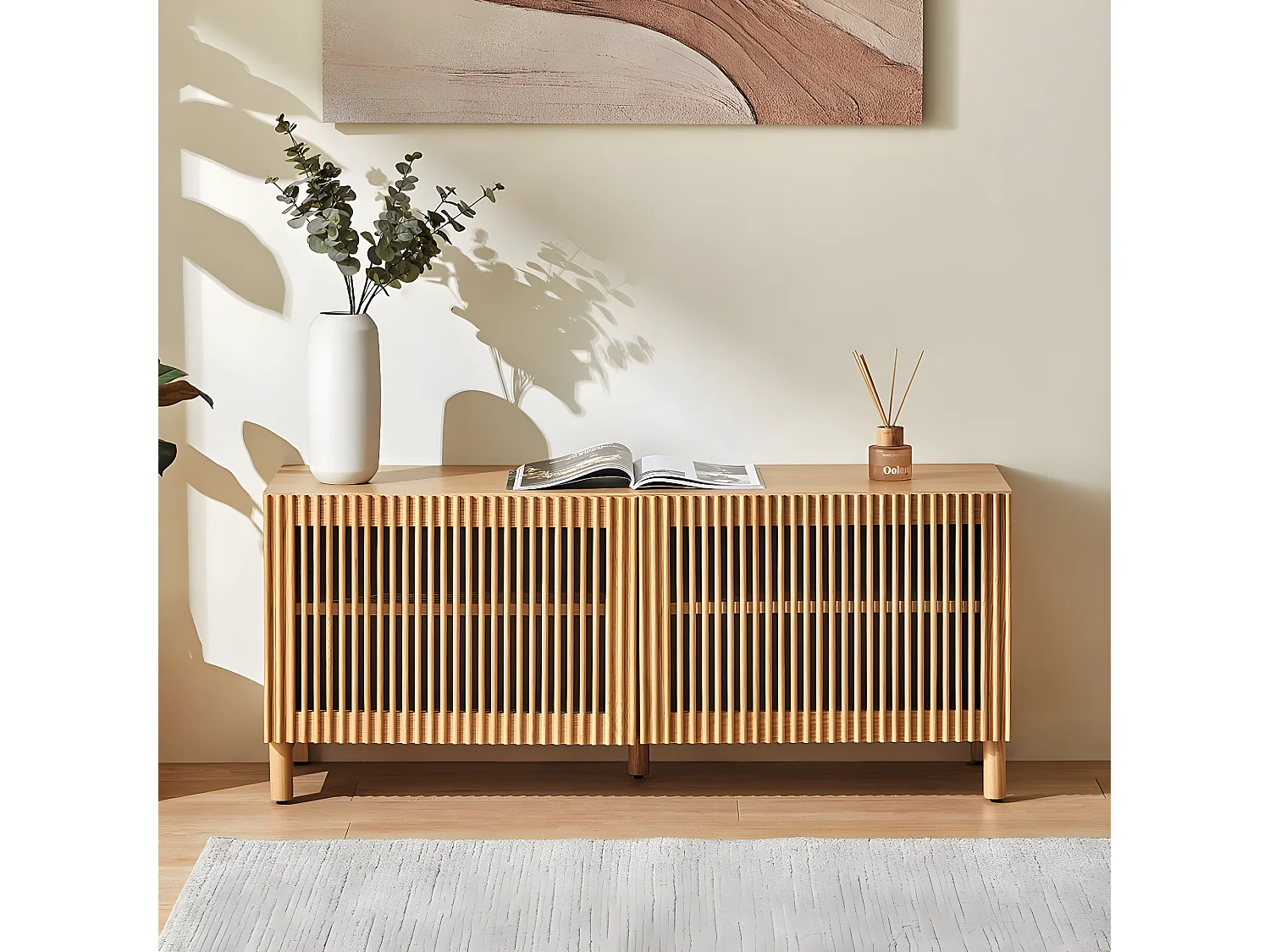 Buffet 2 portes bois/frêne 120 cm - Umea