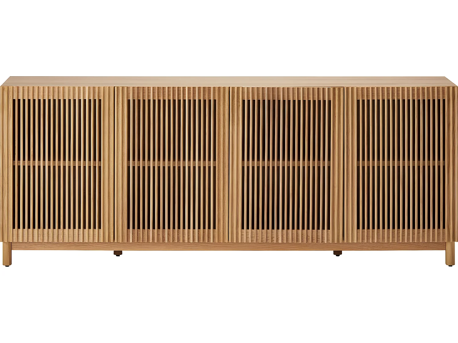 Buffet 4 portes bois/frêne 180 cm - Umea