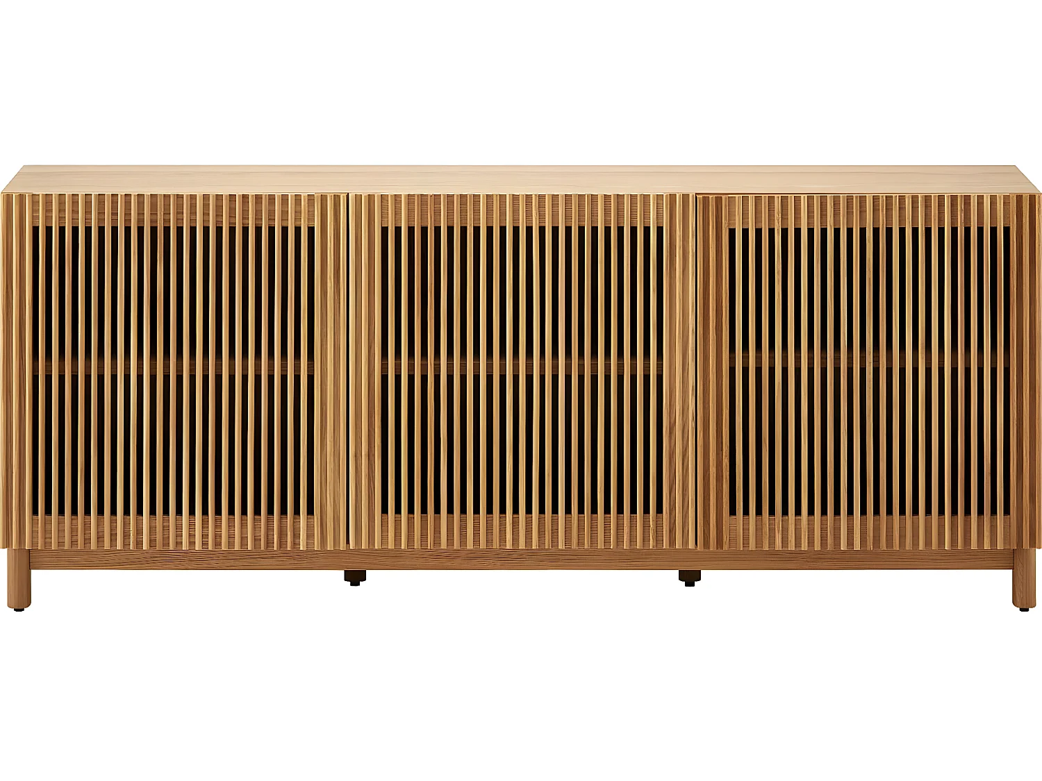 Buffet 3 portes bois/frêne 160 cm - Umea