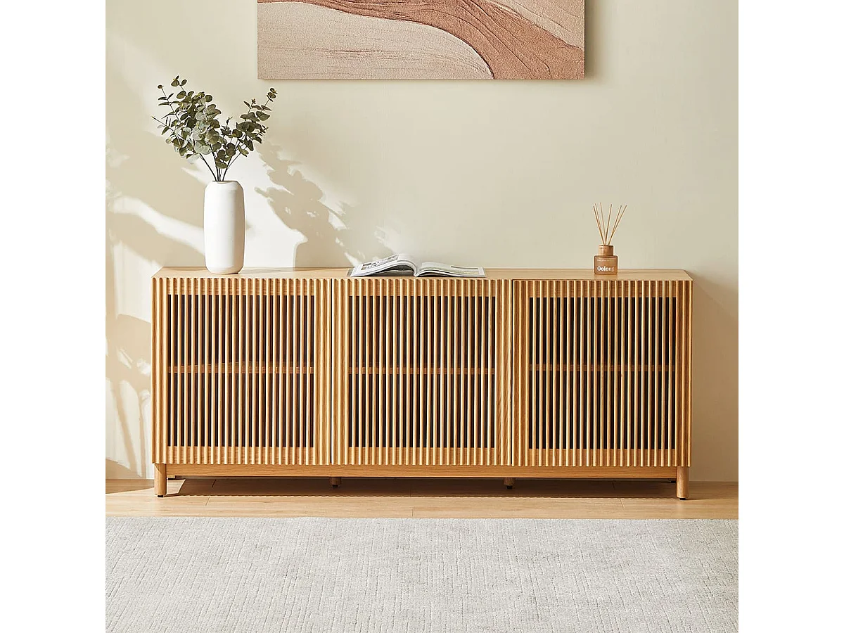 Buffet 3 portes bois/frêne 160 cm - Umea