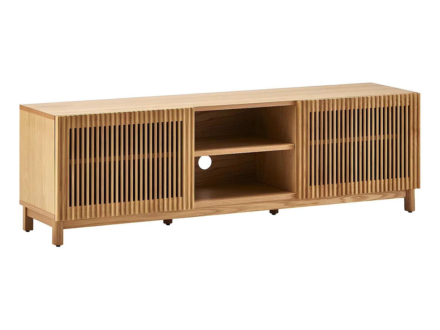 Meuble TV 2 portes en bois 160 cm - Umea
