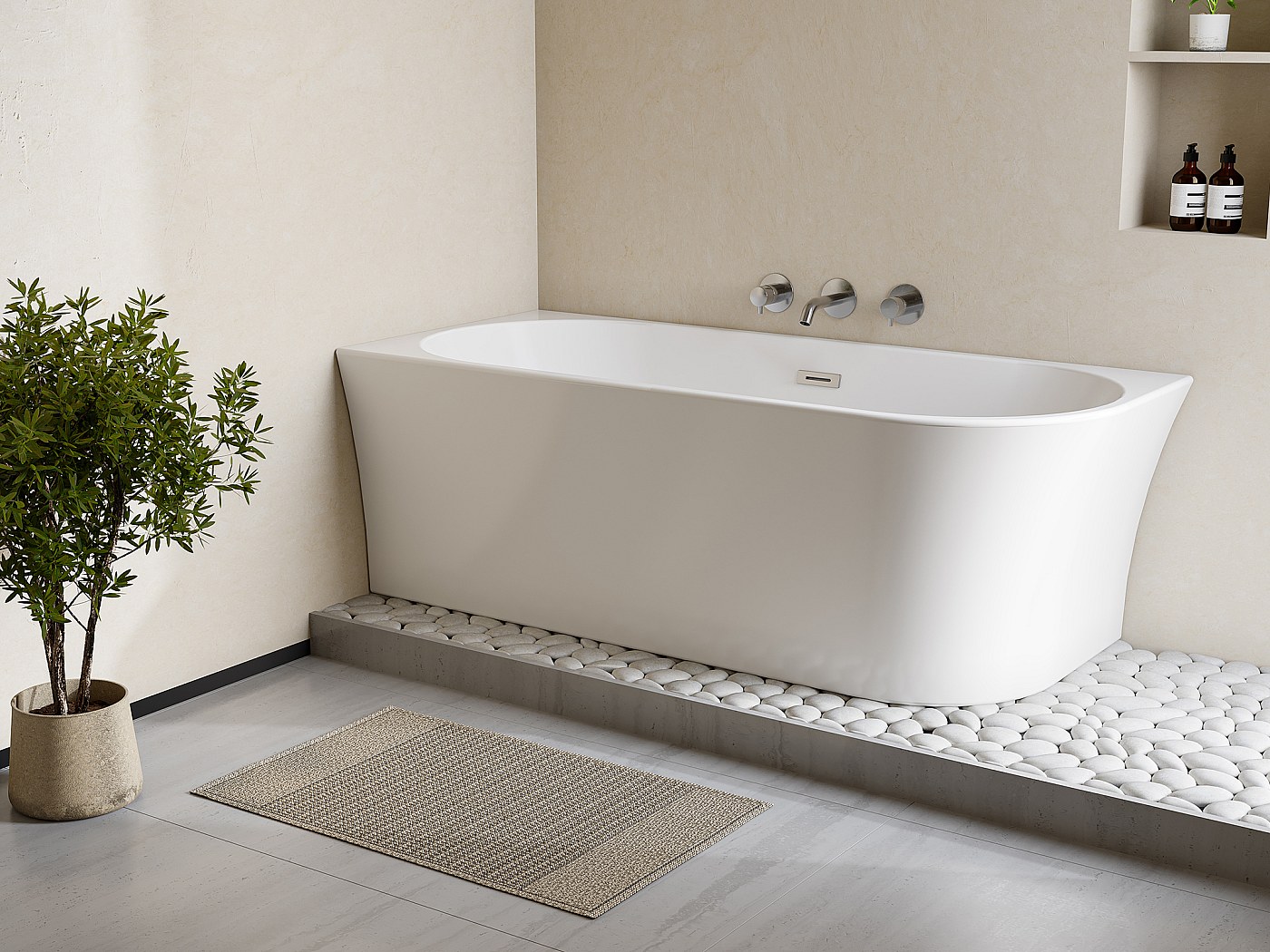 Bau00f1era Exenta 245L 170 X 75 X 58 Cm Blanco