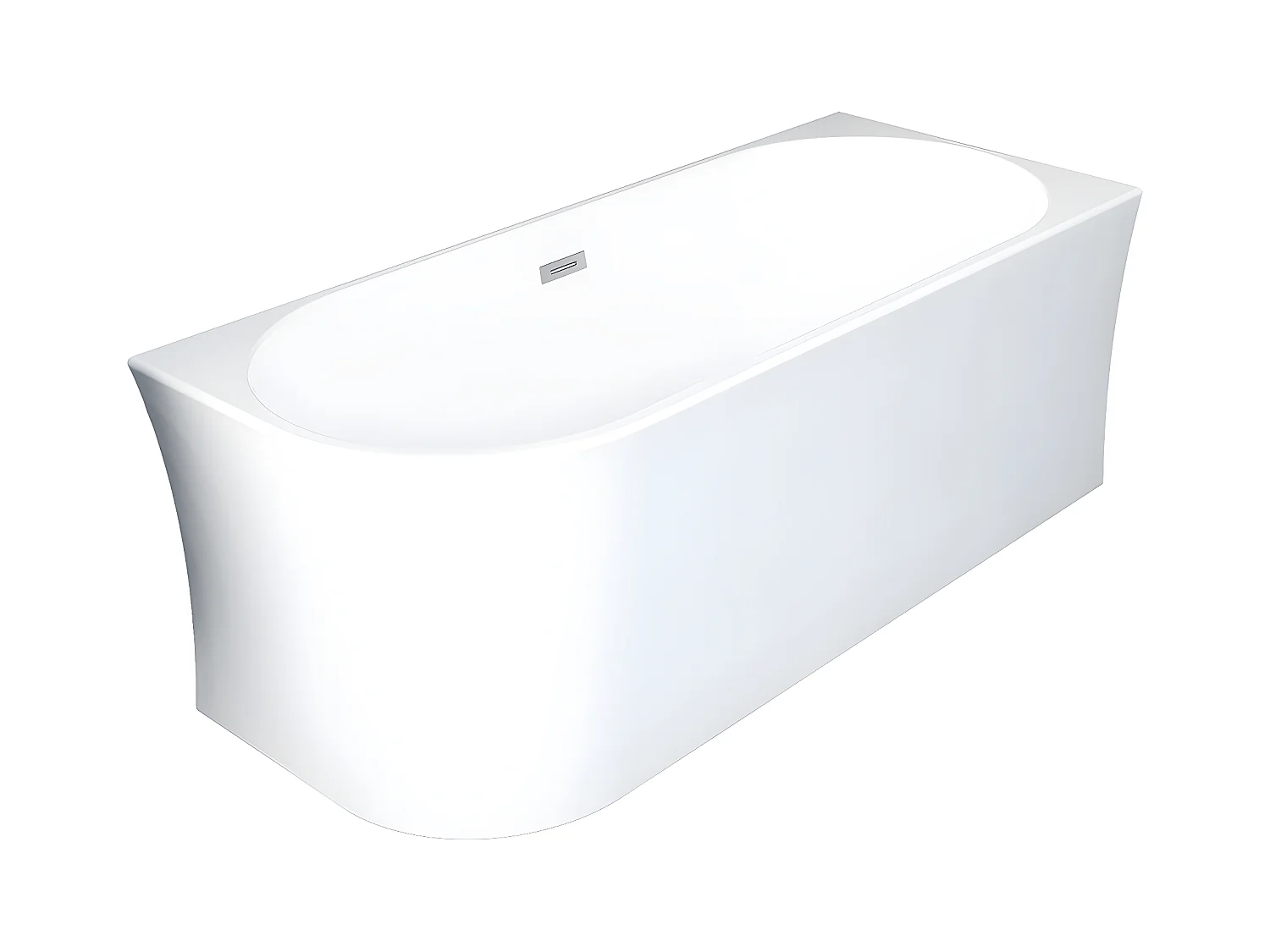 Hoekbad - 228 liter - 170 x 75 x 59 cm - Wit - Acryl - Rechtse hoek - PONTICOLA