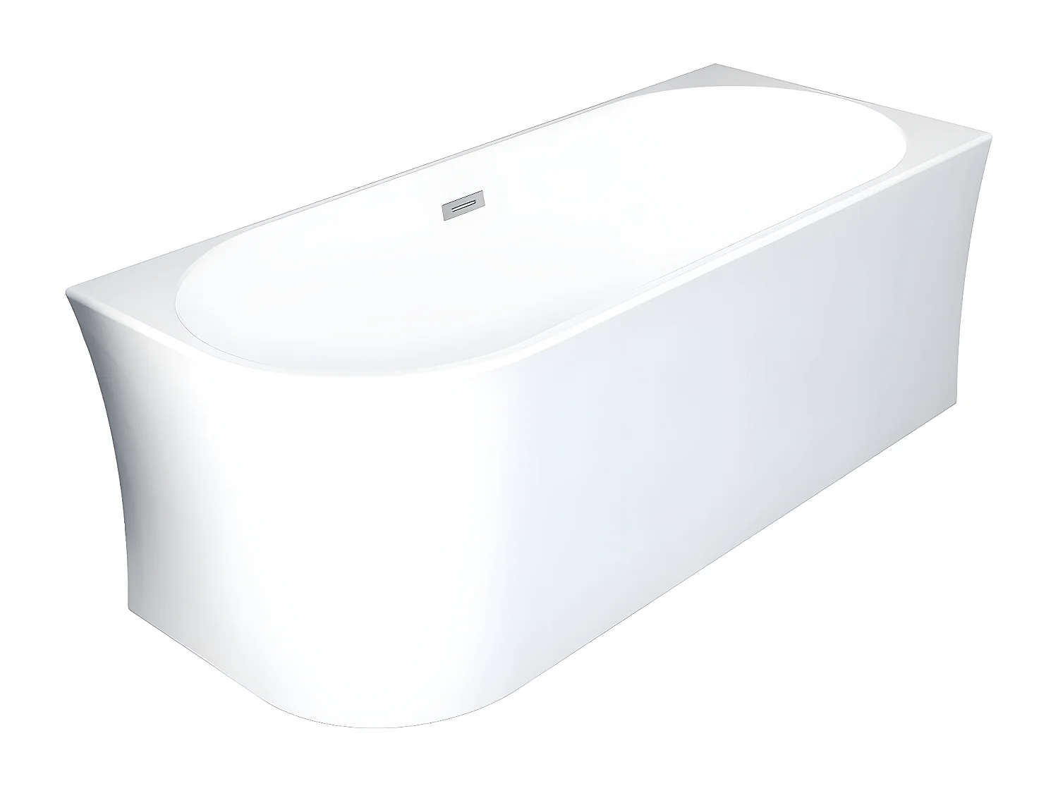 Hörnbadkar - 228 L - 170 x 75 x 59 cm - Vitt - Akryl - Höger vinkel - PONTICOLA