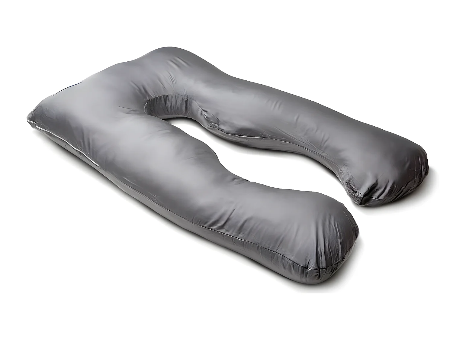 U-FÖRMIGES KOPFKISSEN für Erwachsene in voller Größe in Grau