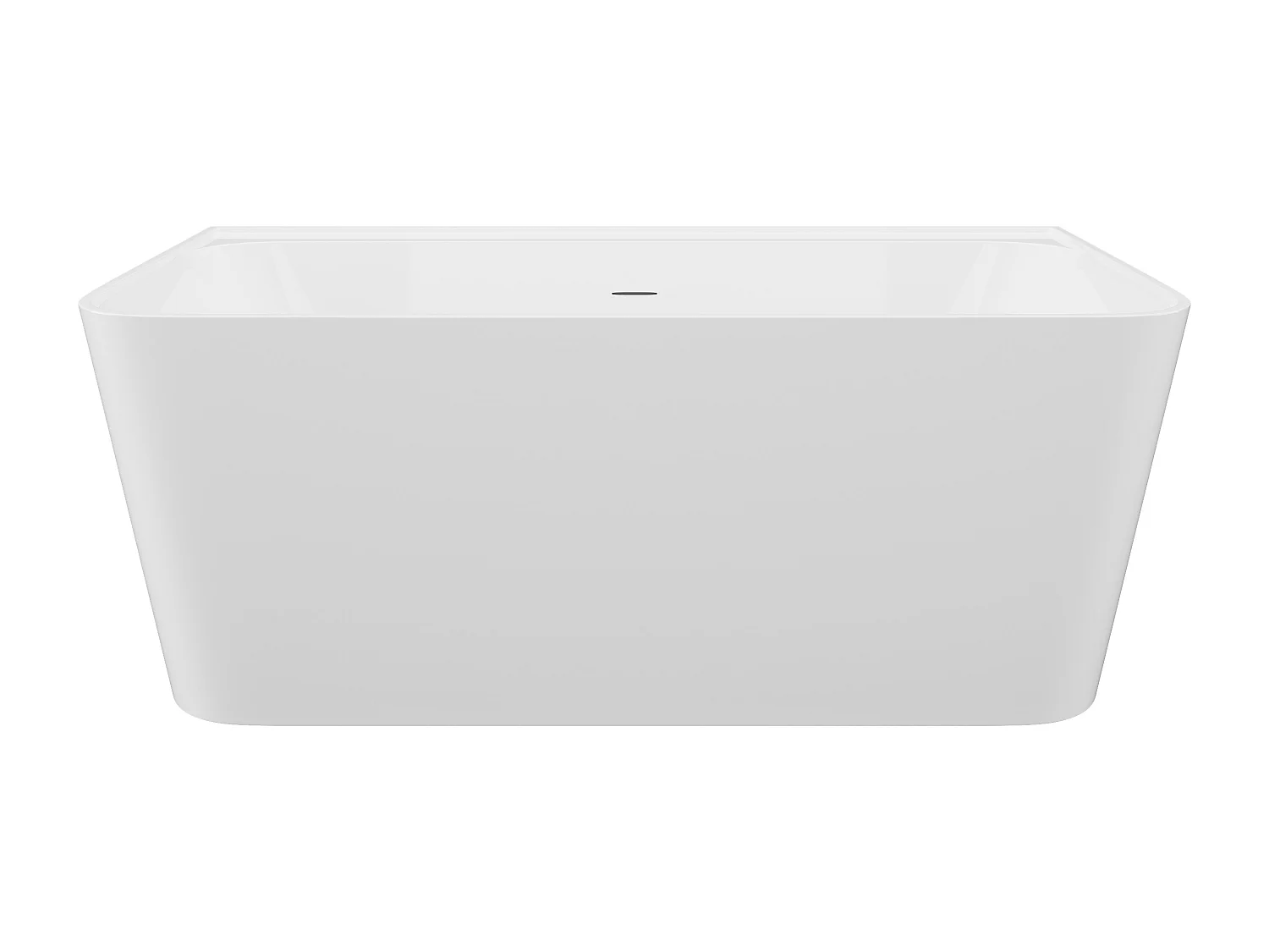 Wanna wolnostojąca przyścienna prostokątna - 216 l - 150 x 75 x 60 cm - Biały z połyskiem - Akryl - ATESA