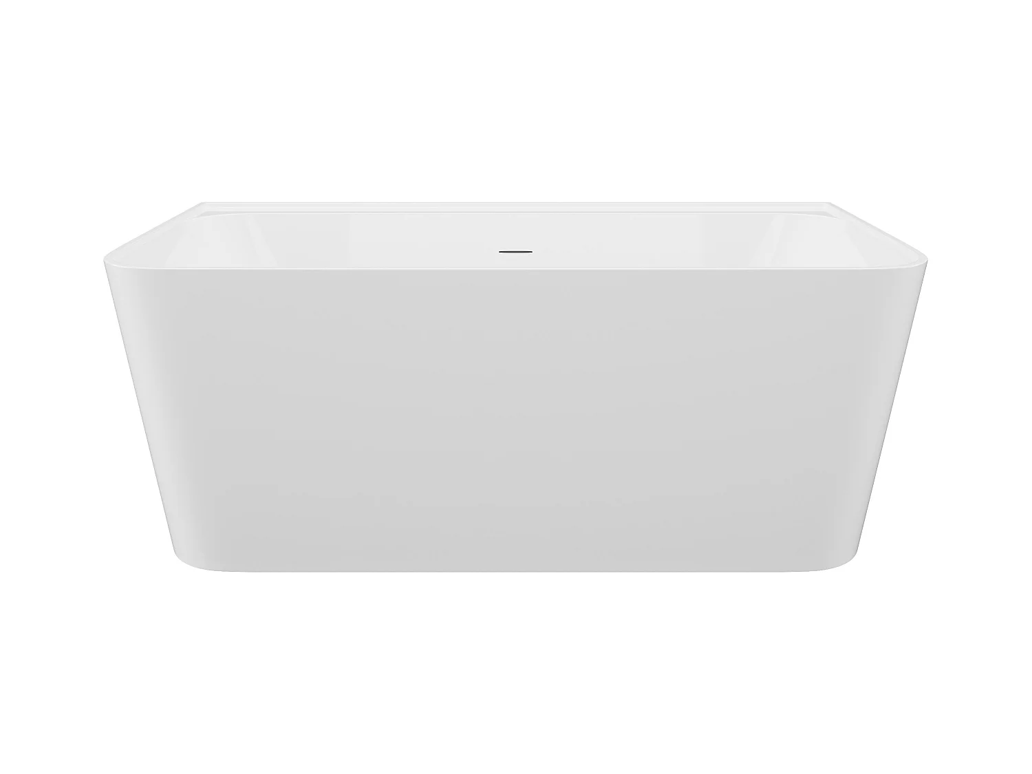 Banheira de pousar e de encostar retangular 216 L, 150 x 75 x 60 cm, acrílico branco brilhante - ATESA