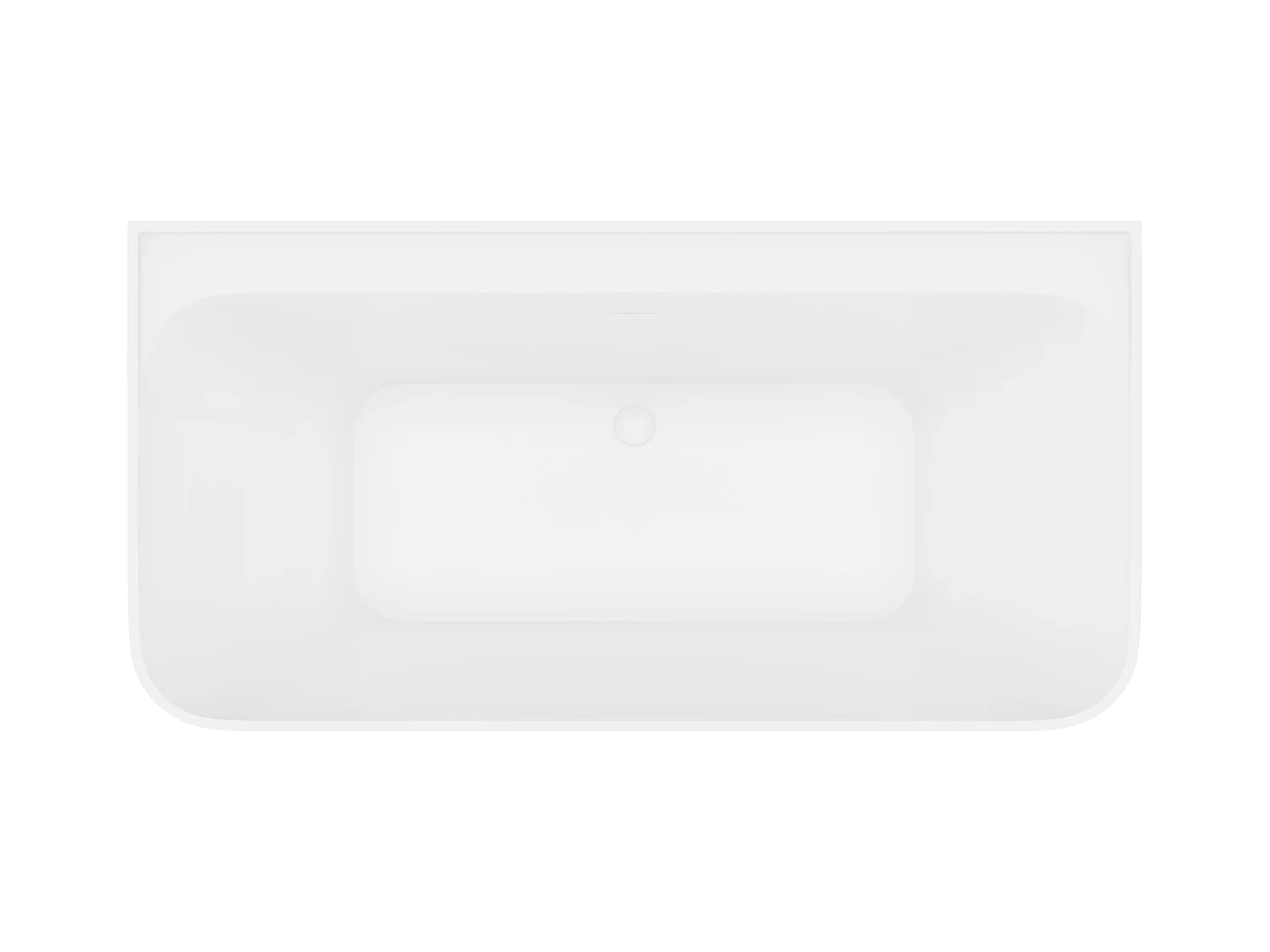 Banheira de pousar e de encostar retangular 216 L, 150 x 75 x 60 cm, acrílico branco brilhante - ATESA