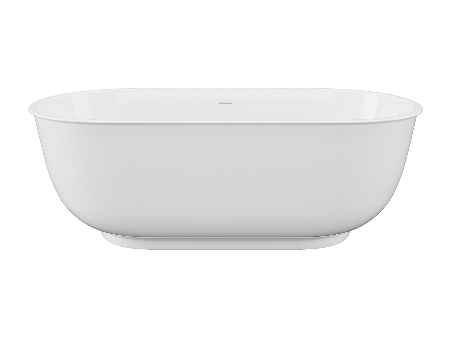 Freistehende Badewanne oval - 257 L - 170 x 80 x 60 cm - Acryl - Weiß matt günstig online kaufen