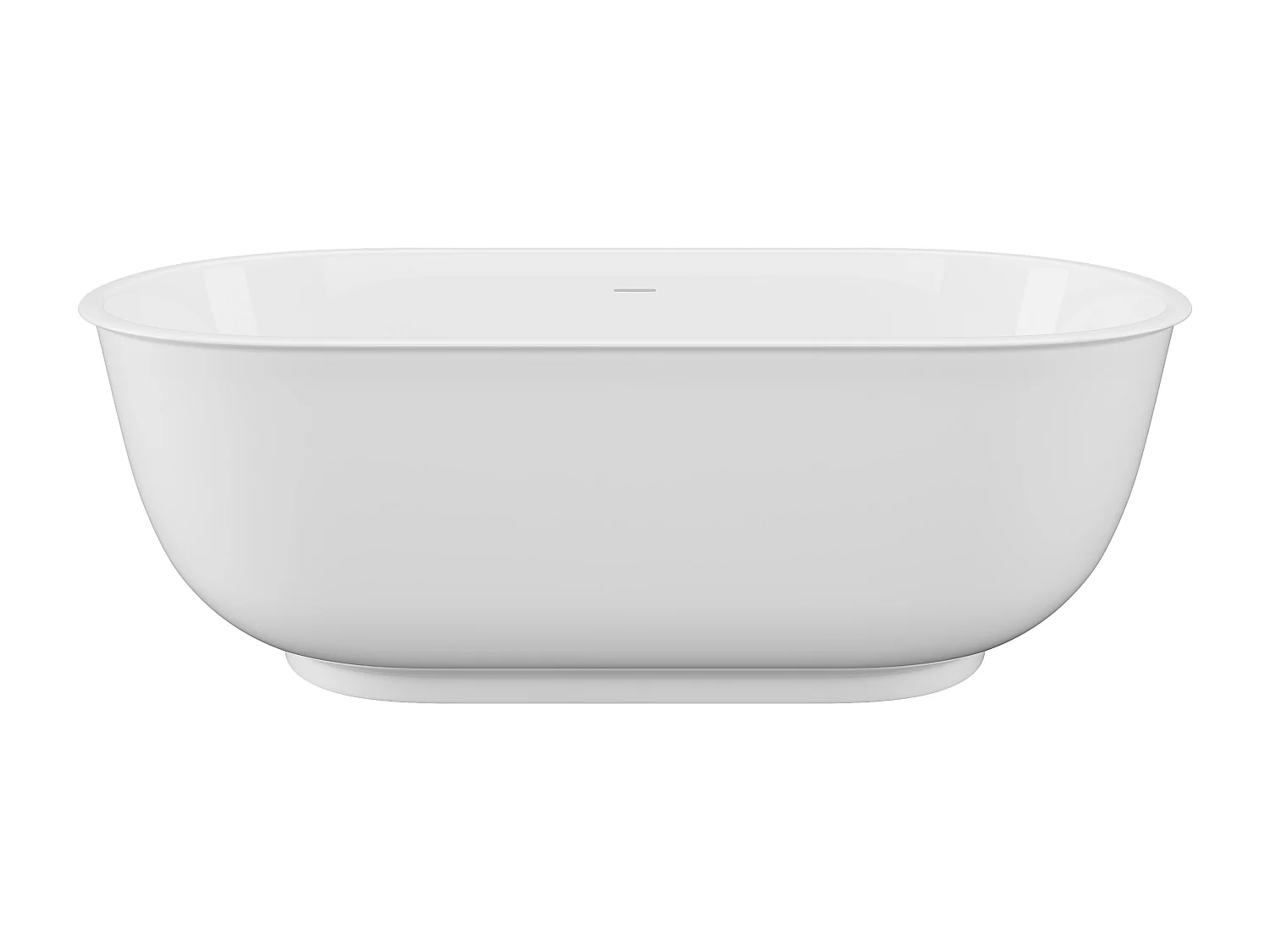 Bañera exenta ovalada - 257 L - 170 x 80 x 60 cm - Blanco mate - Acrílico - BOGLIETA